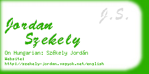 jordan szekely business card