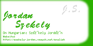 jordan szekely business card